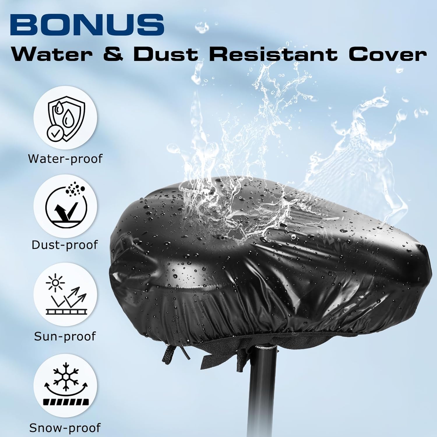 Thumbnail 4 de Zacro Gel Padded Bike Seat Cushion – Ergonomic, Extra Soft Cover for Indoor & Outdoor Rides