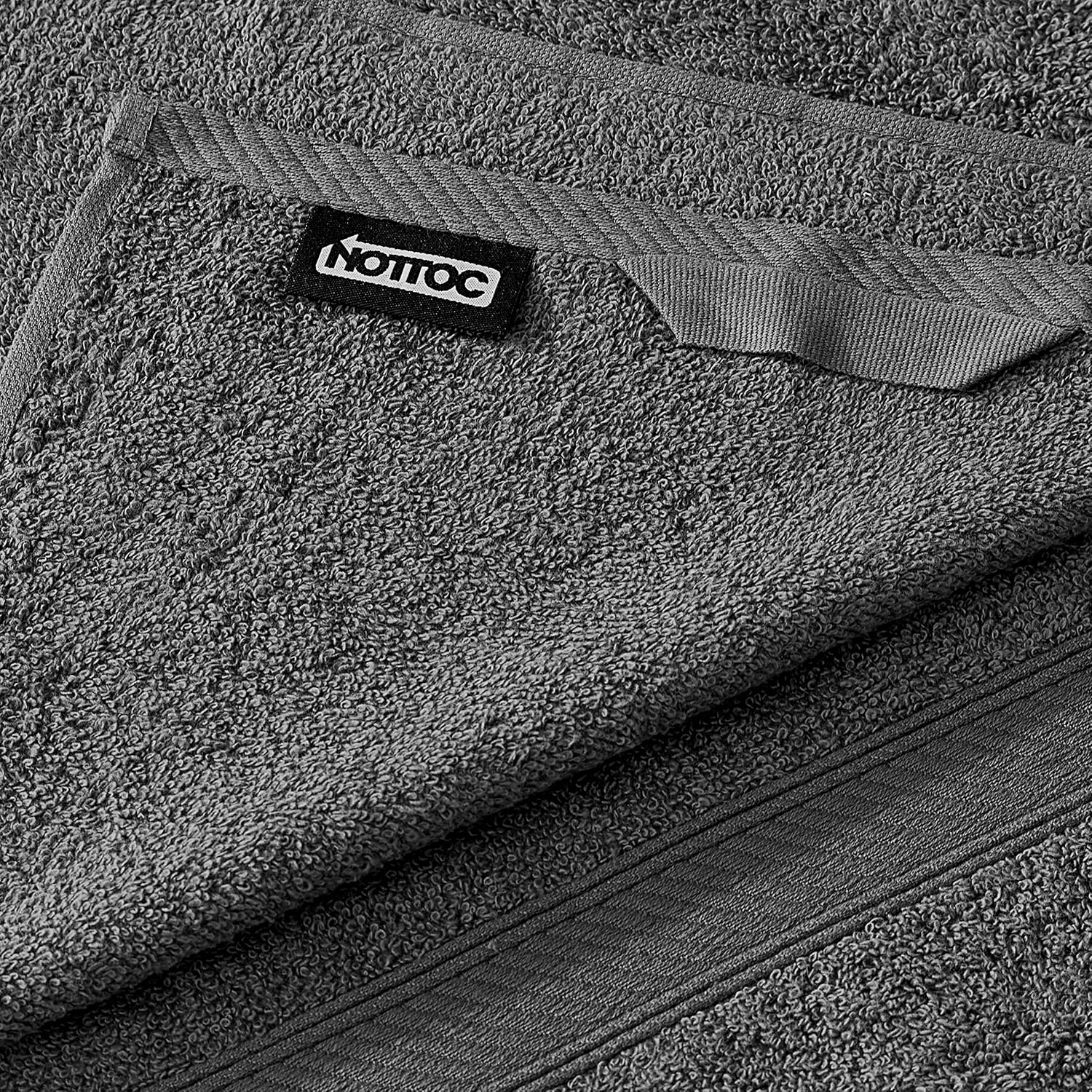 Detalle 2 de nottoc Handtücher Set Grau 8-TLG