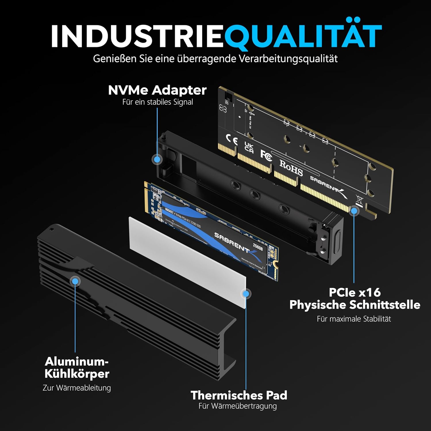 Detalle de SABRENT EC-TFPE M.2 PCIe 5.0 Adapter
