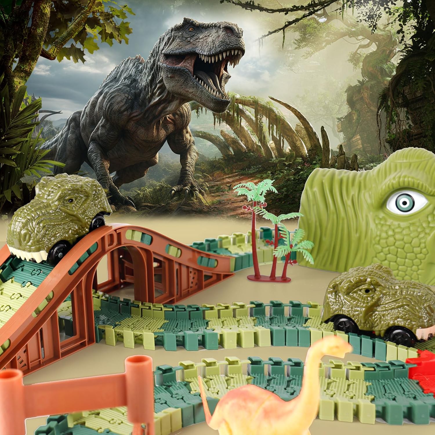 Thumbnail 4 de GIAT Dinosaur Track Toys 217‑Piece Set