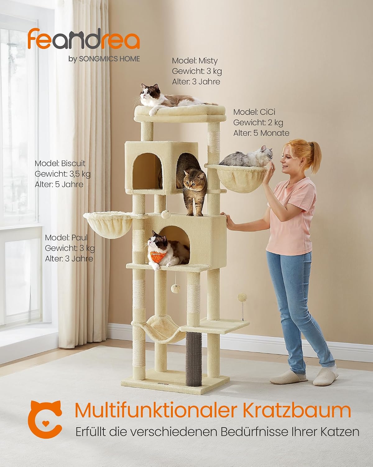 Detalle 2 de Feandrea Kratzbaum 175 cm 🐱
