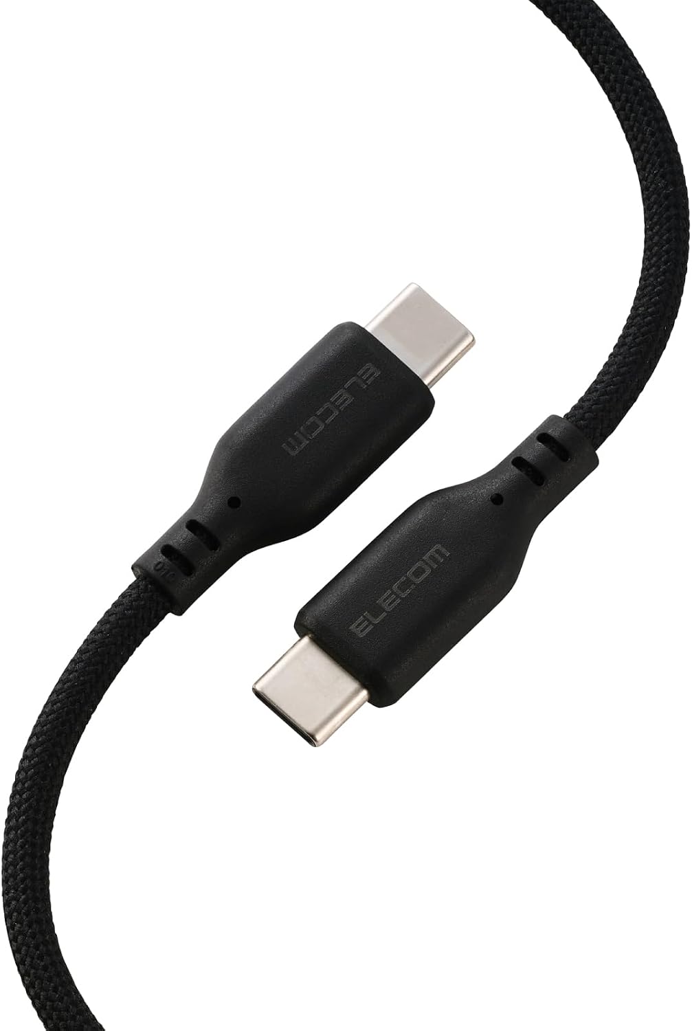 Detalle de エレコム MPA-CCECPSM20BK USB Type-Cケーブル 2m・最大240W PD対応、シリコンメッシュ