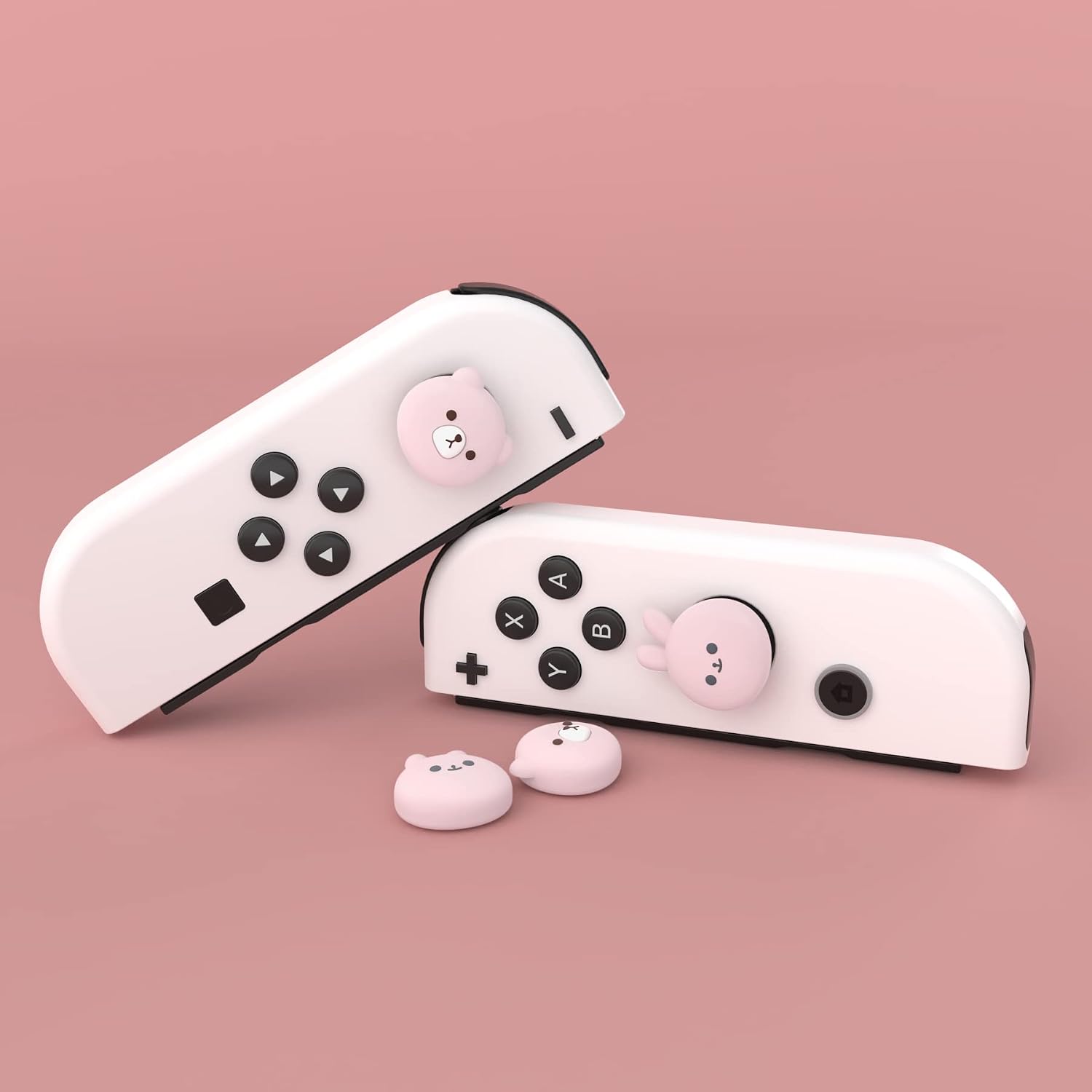 Detalle 2 de playvital Thumb Grips for Nintendo Switch — Pink bear & bunny