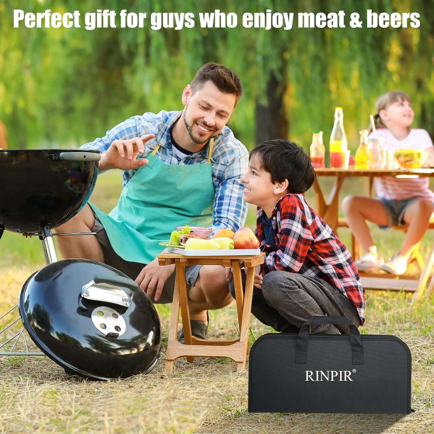 Thumbnail 4 de RINPIR 31-Piece BBQ Grill Accessories Kit: Heavy-Duty Stainless Steel Tools with Carrying Bag