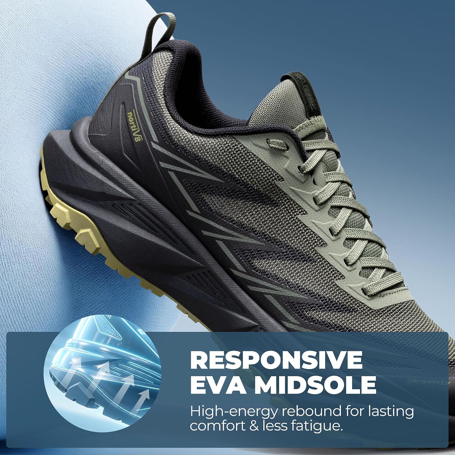 Thumbnail 5 de NORTIV 8 Trail Running Shoes with Mesh Upper