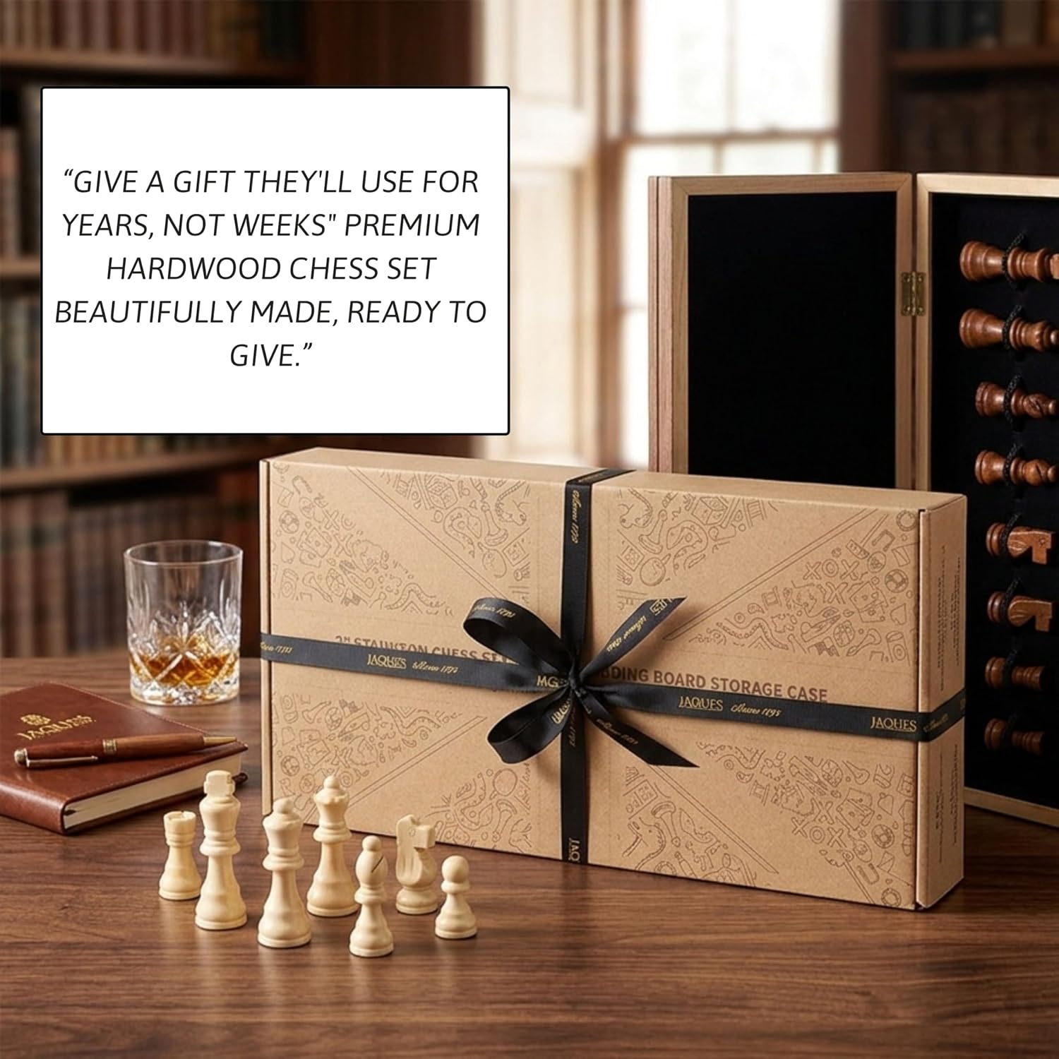 Detalle de Jaques of London Wooden Chess Set ♟
