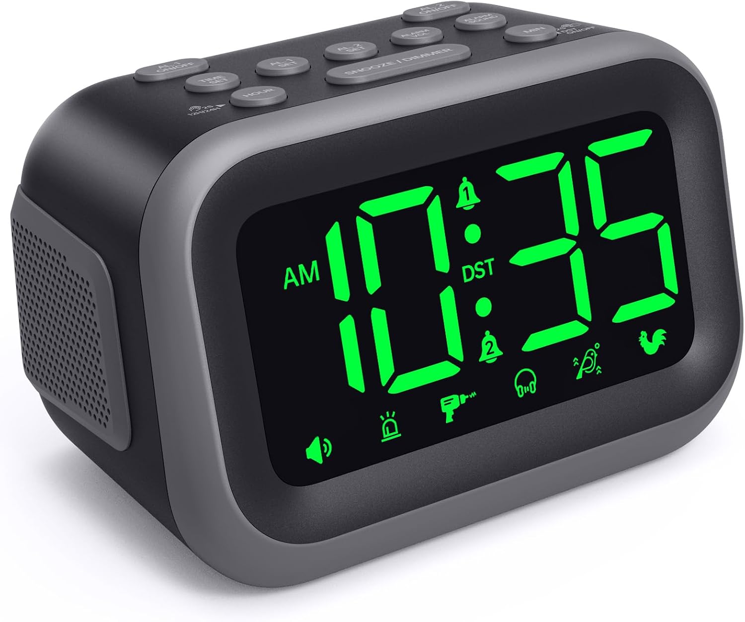 Detalle de Acedeck Super Loud Alarm Clock, 115dB, Dual Alarms and 6 Sounds