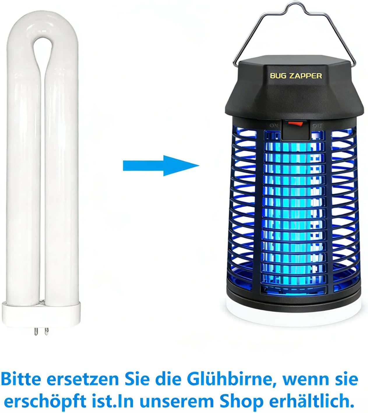 Thumbnail 6 de Insektenvernichter Elektrisch 4200V – 2-in-1 Mückenlampe mit LED-Licht, IPX4, kompakt und tragbar