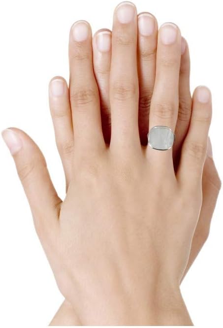 Thumbnail 3 de Bague Argent 925 Pavé Carré de Nacre Ivoire — Les Poulettes Bijoux