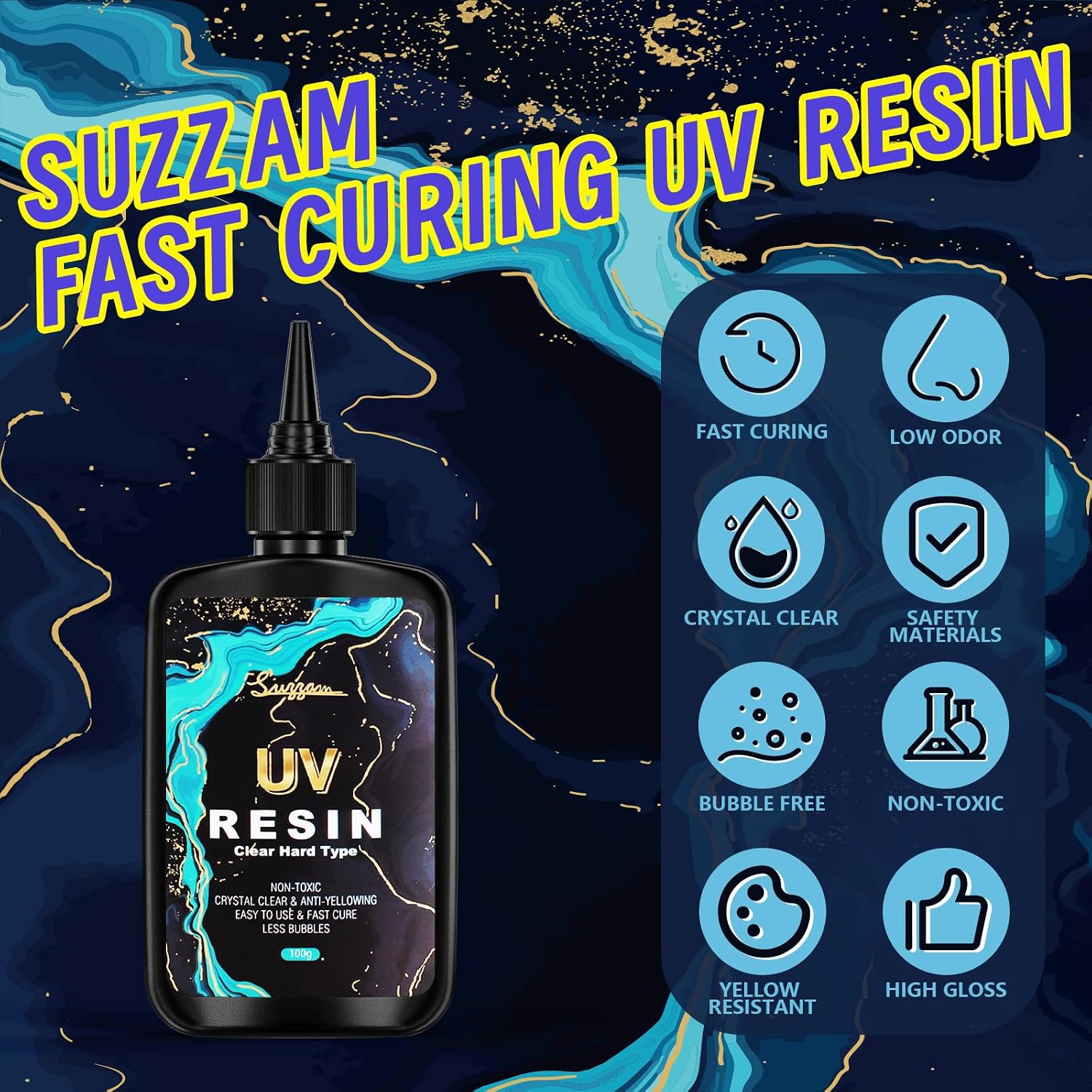 Thumbnail 1 de UV Harz 100g – Upgrade UV Resin kristallklar, geruchsarm, für DIY, Schmuck, Gießen & Beschichten