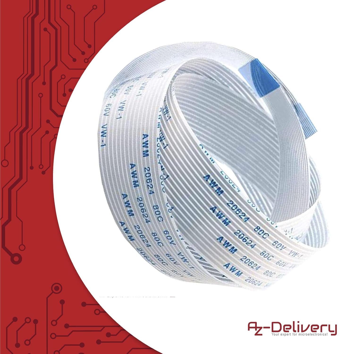 Detalle 2 de AZDelivery 5 x cavo flessibile Flex Cable da 50 cm per fotocamera Raspberry Pi