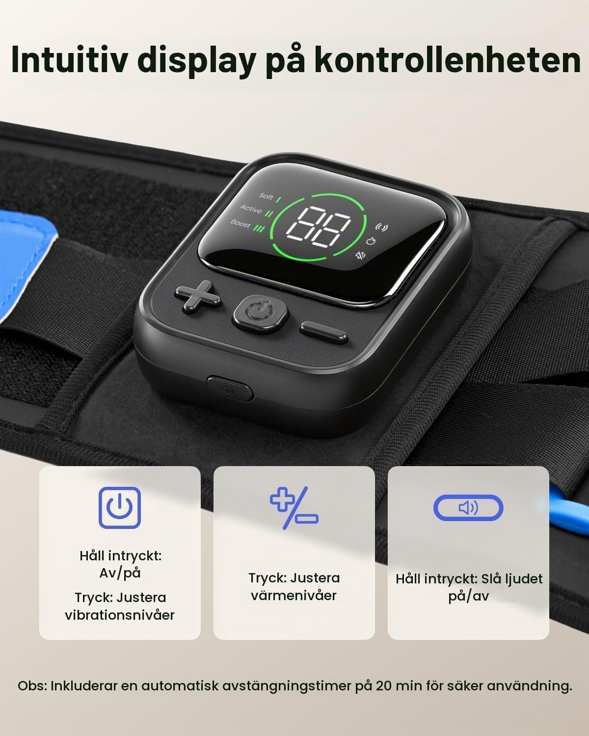 Detalle 1 de RENPHO R-HAP65 värmekudde för nacke och axlar med värme och vibration