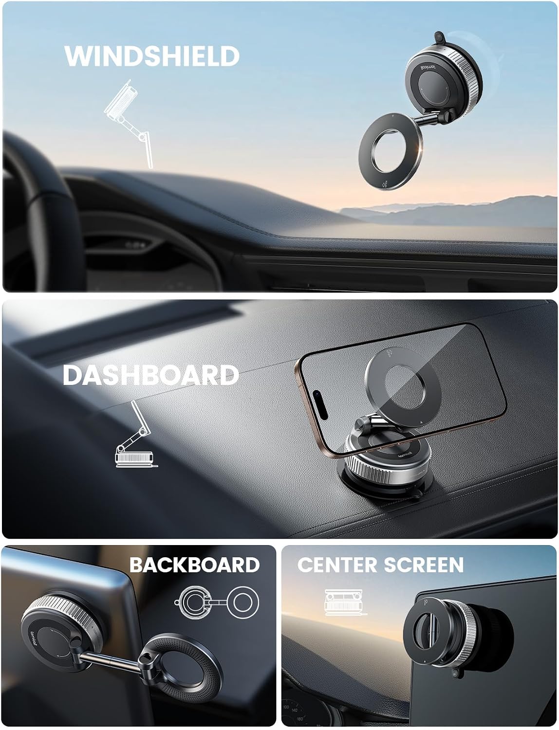 Detalle 2 de Lamicall Vacuum Magnetic Car Phone Holder 4.4lbs