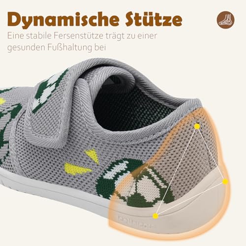 Detalle de IceUnicorn Hausschuhe Kinder Jungen Mädchen – atmungsaktives Obermaterial, Klettverschluss und rutschfeste Sohle