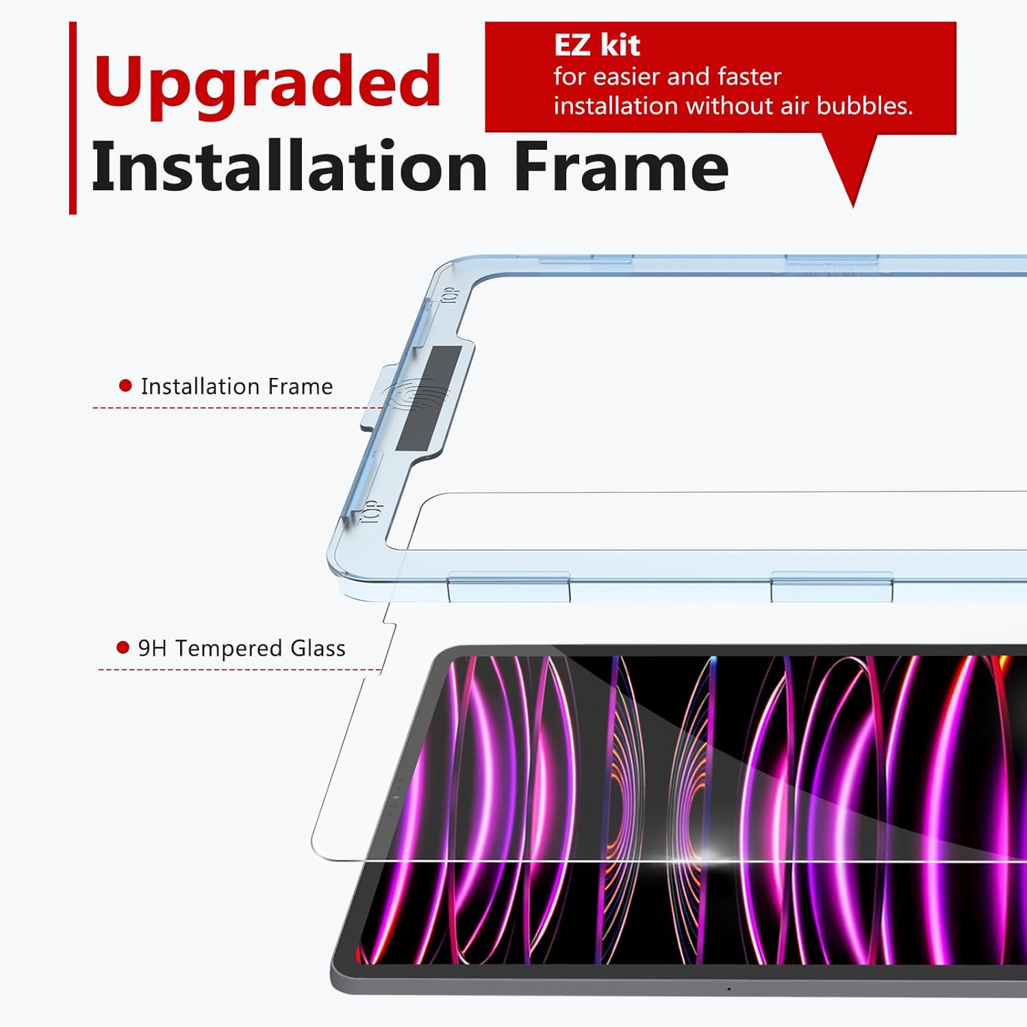 Thumbnail 1 de BERSEM Protector Pantalla Cristal Templado para iPad Pro 11" & Air 10.9"