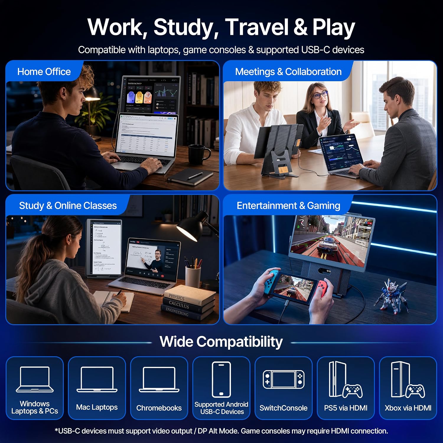 Thumbnail 6 de Anyking S13 15.6-Inch Portable Monitor Extender, FHD IPS, 5 Display Modes