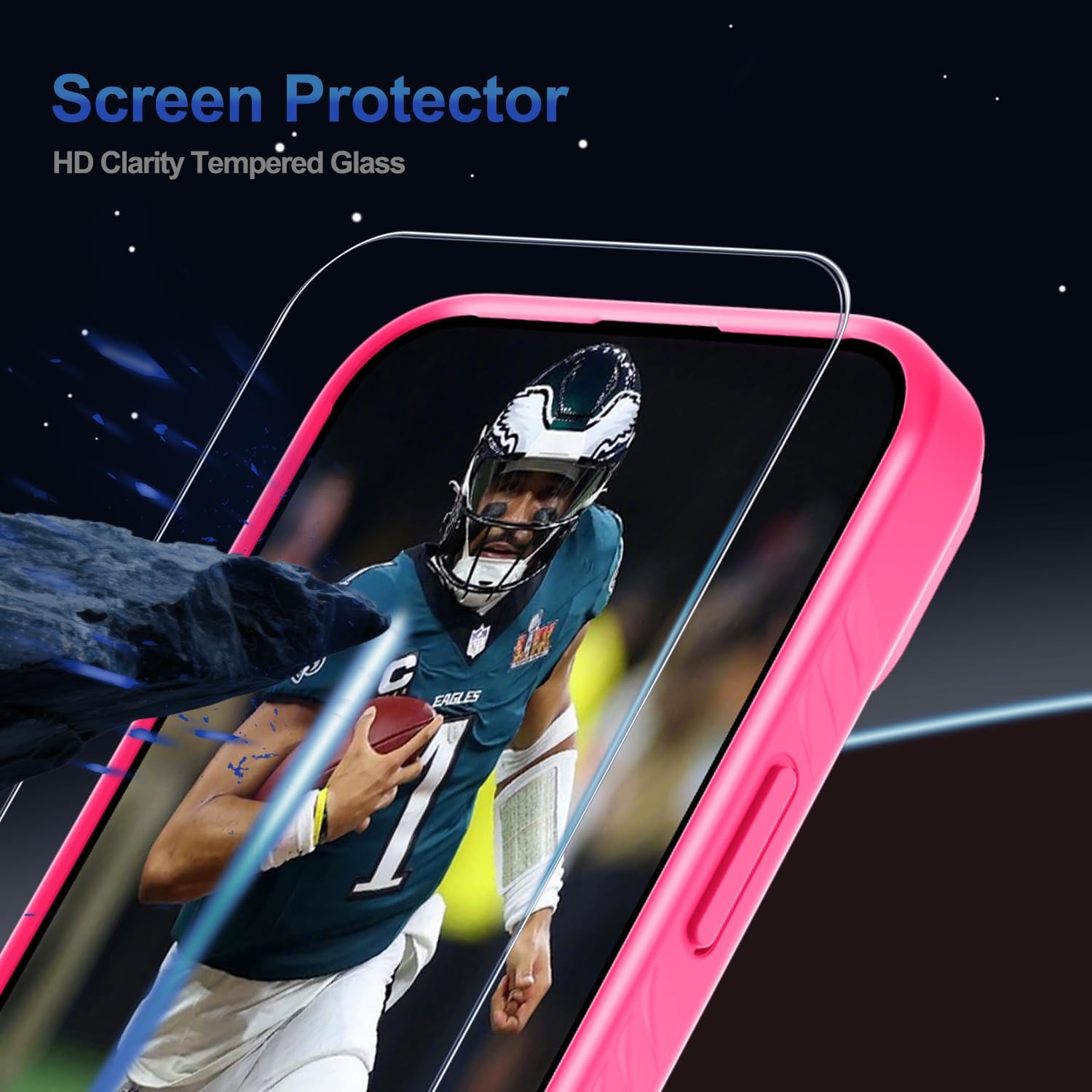 Thumbnail 5 de RMOCR MagSafe Case with Screen Protector & Lanyard for iPhone 15 / 14 (Hot Pink)