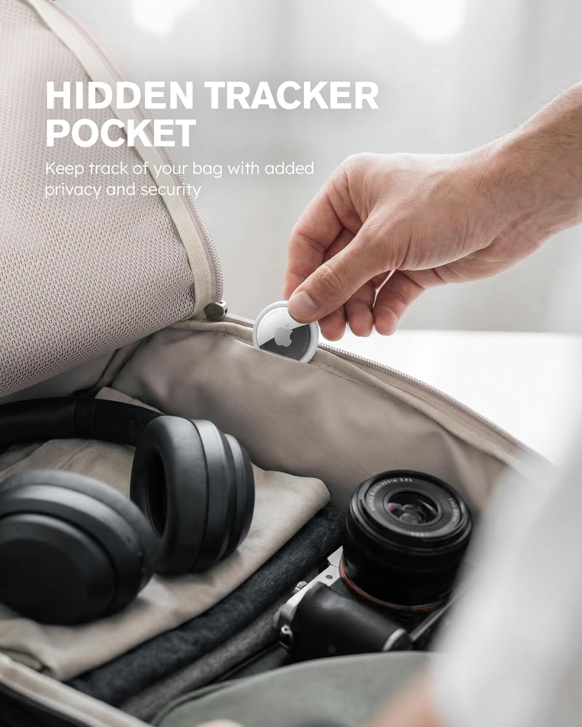Detalle de Tolaccea Business Laptop Rucksack 32L – stoßfeste EVA-Laptoptasche, Handgepäck-kompatibel