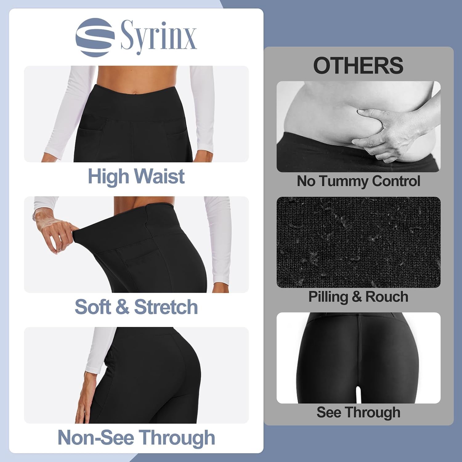 Thumbnail 3 de 3-Pack Leggings with Pockets High Waist