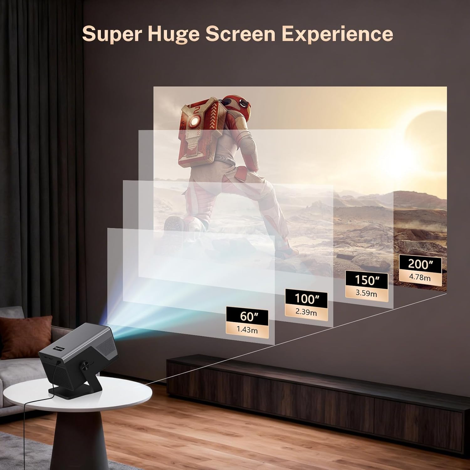 Thumbnail 5 de X7 Native 1080P Smart Projector with Android 14 OS — 2000 ANSI, 4K Support