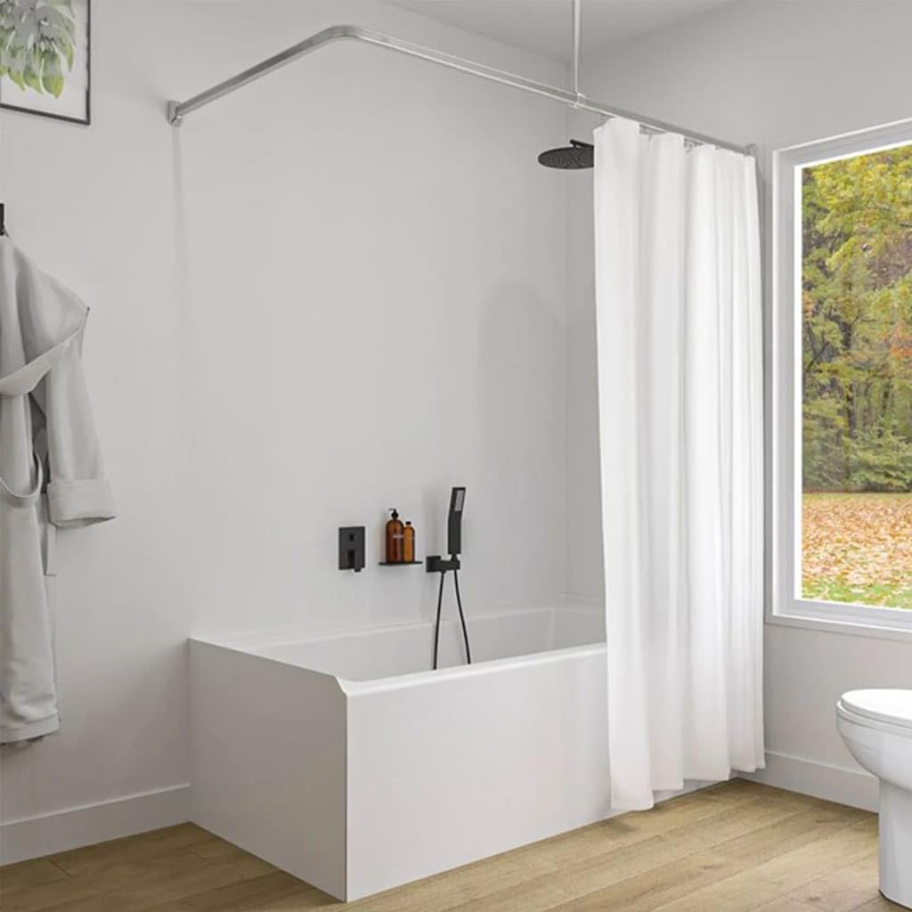 Detalle de Sealskin Easy Roll – metalowy drążek do zasłony prysznicowej, srebrny