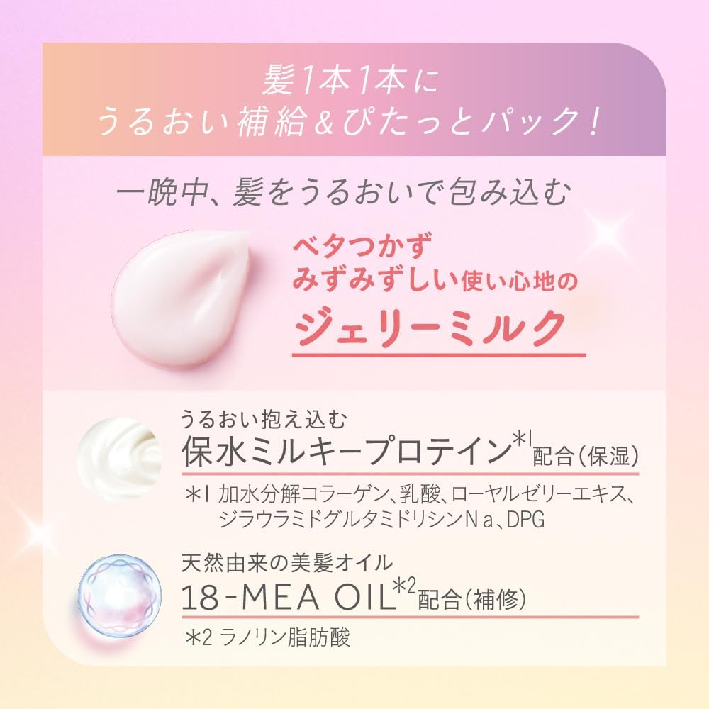 Detalle de エッセンシャル プレミアム うるりジェリーミルク サンリオデザイン ヘアミルク 140ml