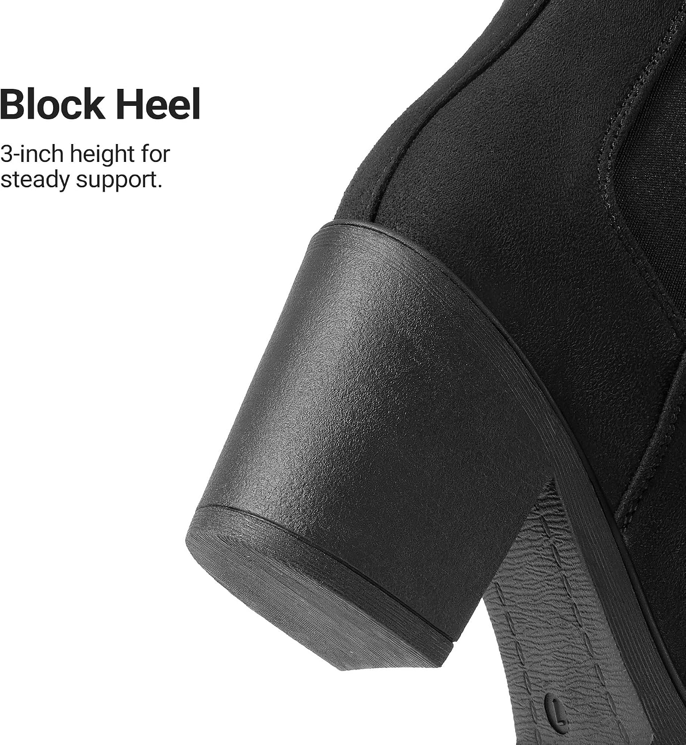 Detalle 2 de DREAM PAIRS Chelsea Ankle Boots with 3-Inch Block Heel