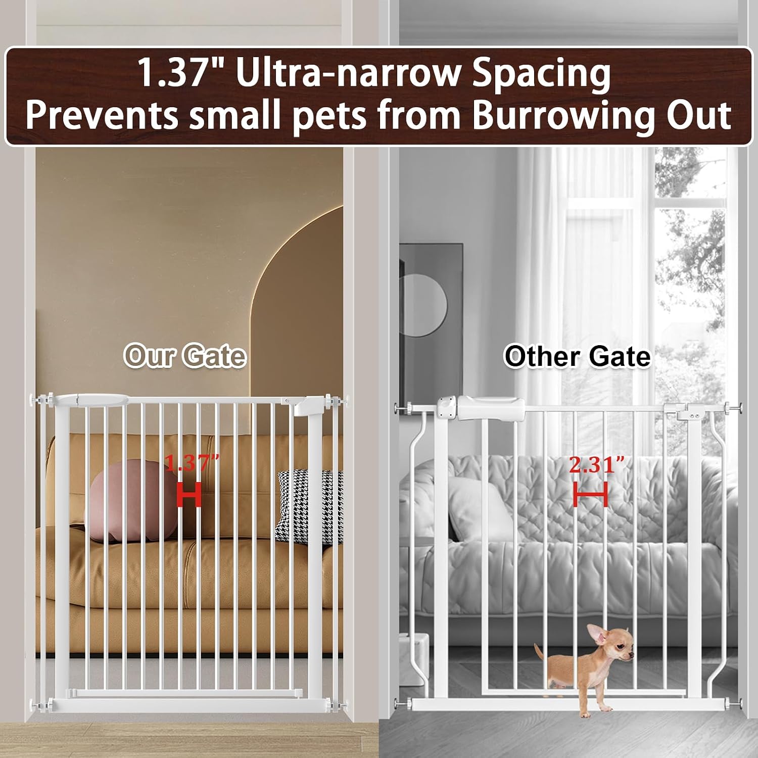 Detalle 2 de DEARBB Baby Gate, 30.11–77.36-Inch Width