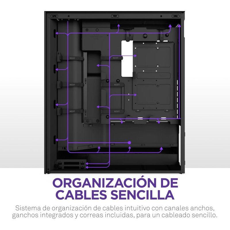 Thumbnail 2 de NZXT H7 Flow 2024 con cristal templado y USB 3.2 (negro)