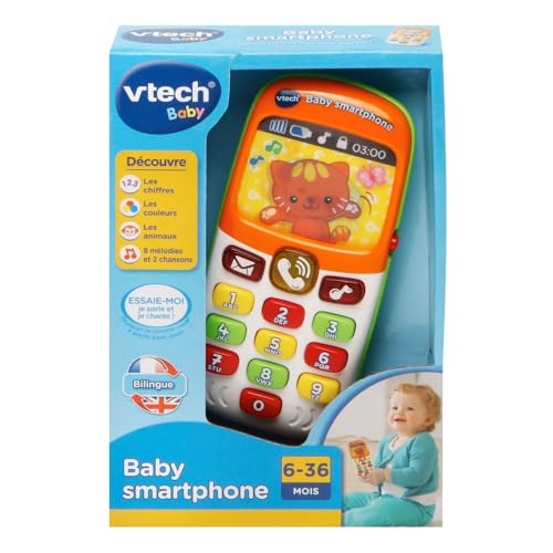Detalle de VTech Baby Smartphone Bilingue Mixte – Téléphone Bébé FR, éveil et bilinguisme