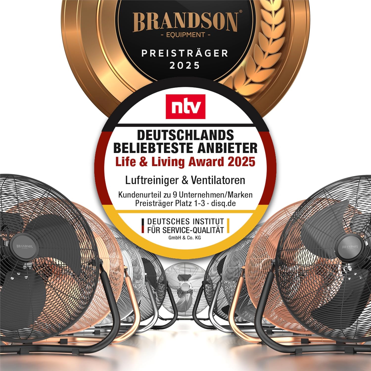Thumbnail 1 de Brandson Windmaschine Retro Stil 200 W – Standventilator mit hohem Luftdurchsatz