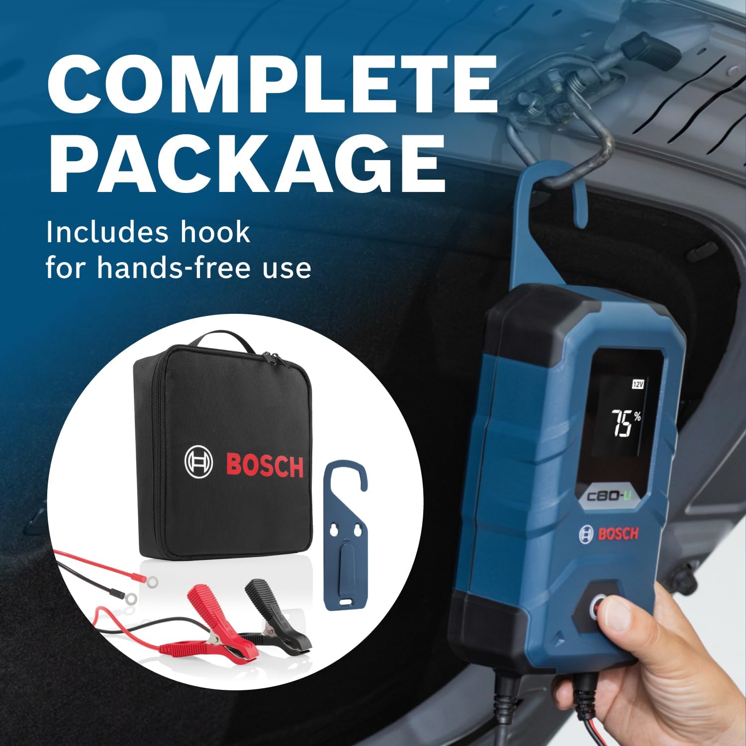 Thumbnail 5 de Bosch C80-Li Battery Charger – 15 Amps with Trickle Function for 6V/12V Lead‑acid and 12V LiFePO4