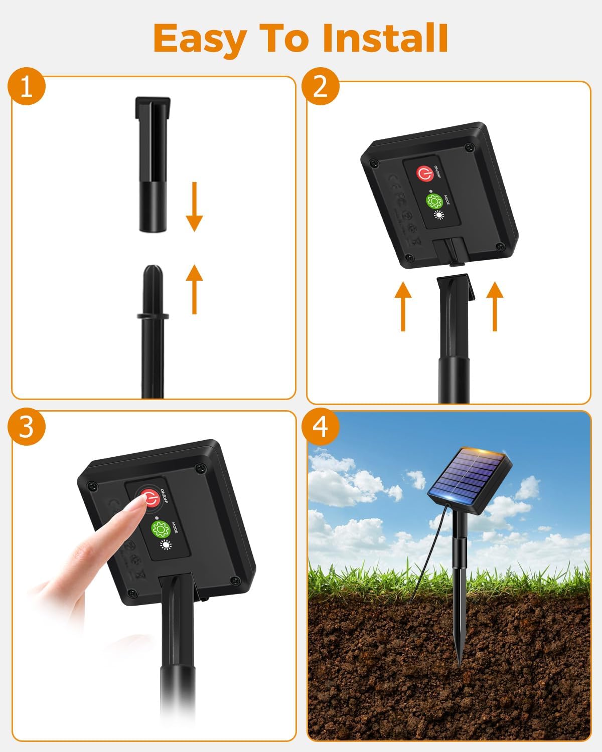 Thumbnail 4 de btfarm 2 Pack Solar Outdoor Garden String Lights with Timer, IP65 Waterproof (Warm White) – 12m total, 120 LEDs