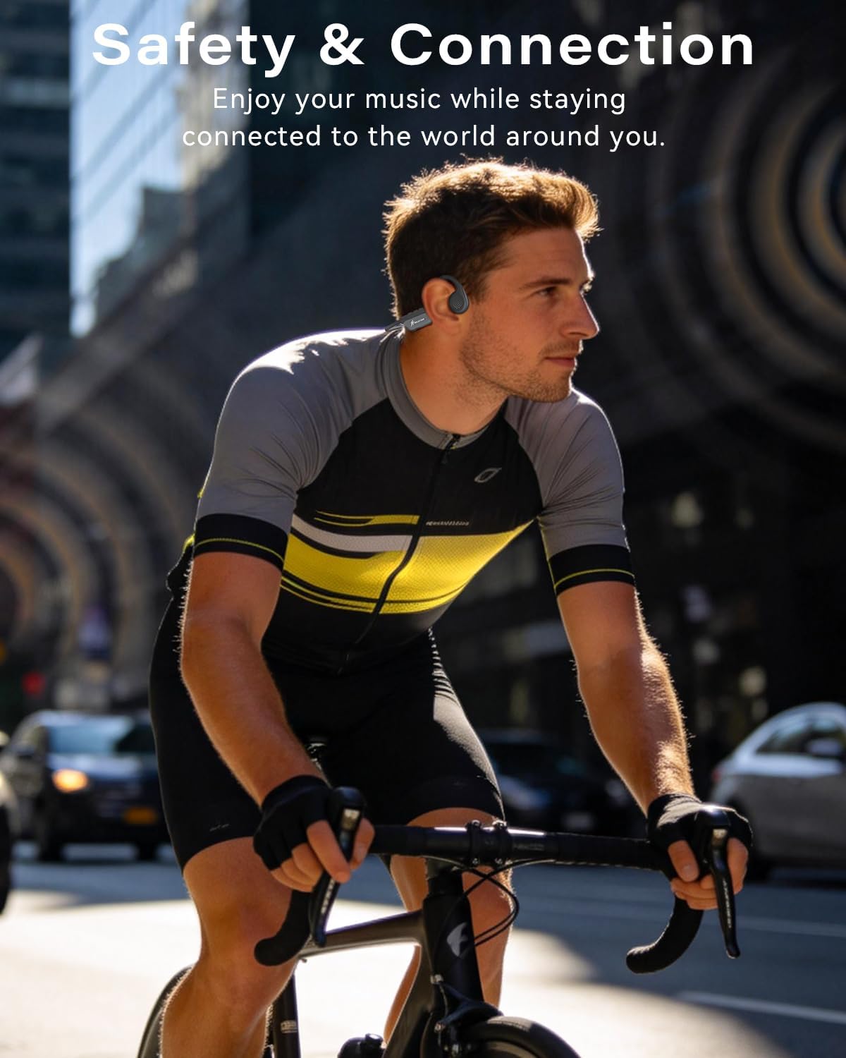 Detalle de SANOTO Knochenschall Kopfhörer Bluetooth 6.0 – Open-Ear Knochenleitung für Sport, 10 Stunden Akku, IPX6