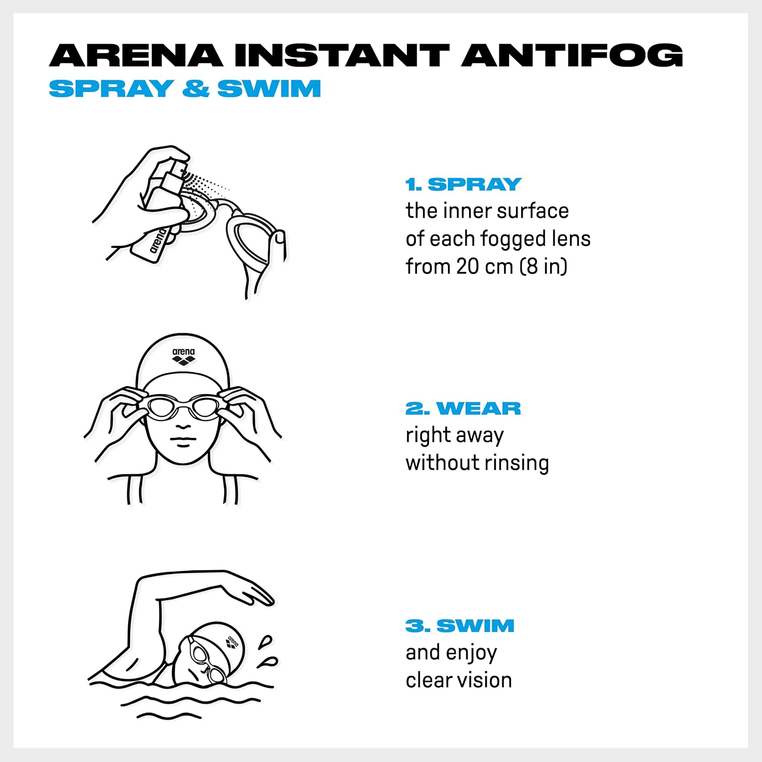 Thumbnail 2 de ARENA Anti-Fog Spray for Swim Goggles