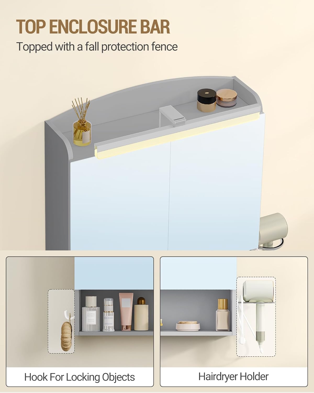 Thumbnail 6 de Hzuaneri MC10027XEU armoire murale 60 cm 🪞