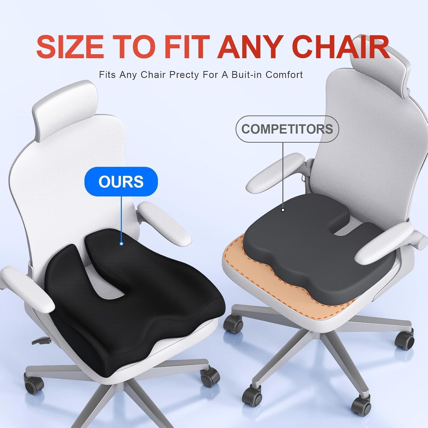 Thumbnail 1 de Benazcap X Large memory foam seat cushion