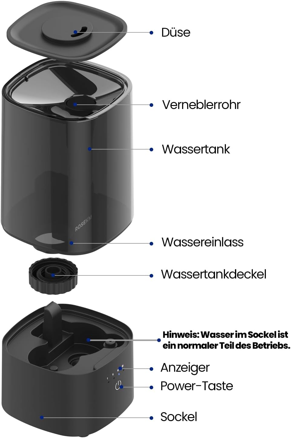 Thumbnail 6 de Roeskm Luftbefeuchter 2,0 L für Schlafzimmer