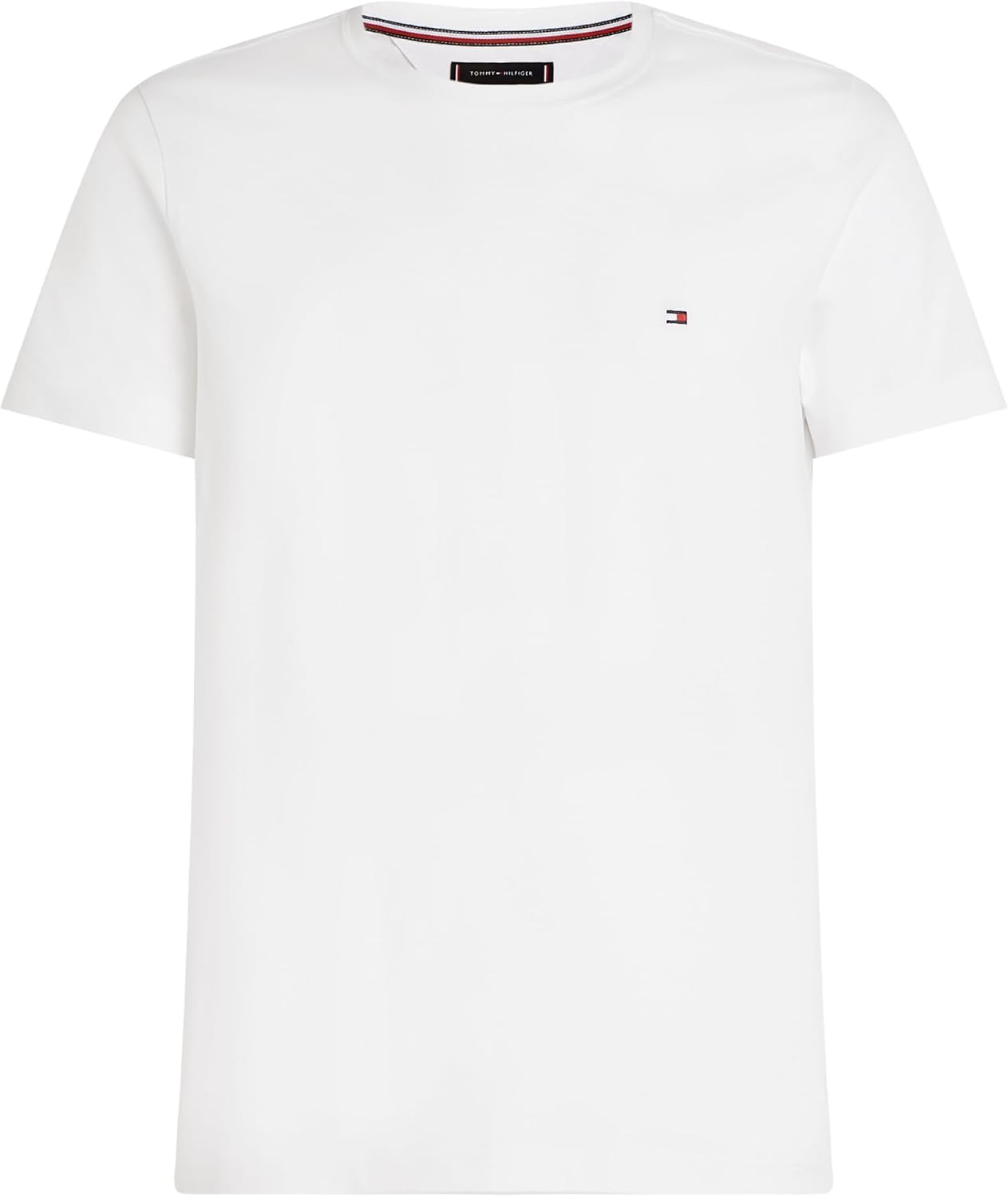 Detalle 2 de Tommy Hilfiger Herren T-Shirt Kurzarm Core Stretch Slim Fit – Weiß, Größe L
