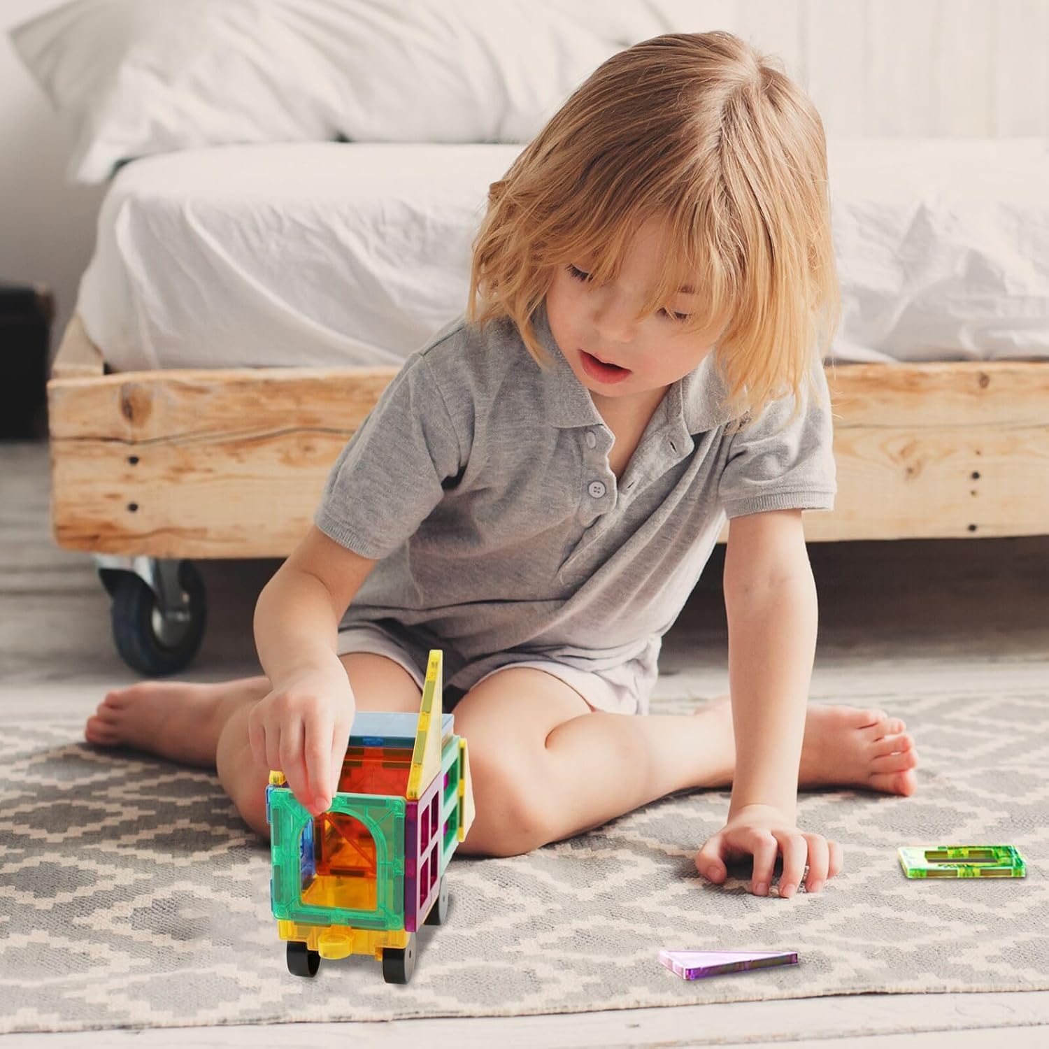 Thumbnail 5 de NEOFORMERS Magnetic Tiles Car Kit 4PCS