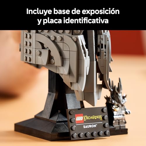 Detalle de LEGO Icons El Señor de los Anillos: Casco de Sauron - Kit de Maquetas para Adultos (11373)