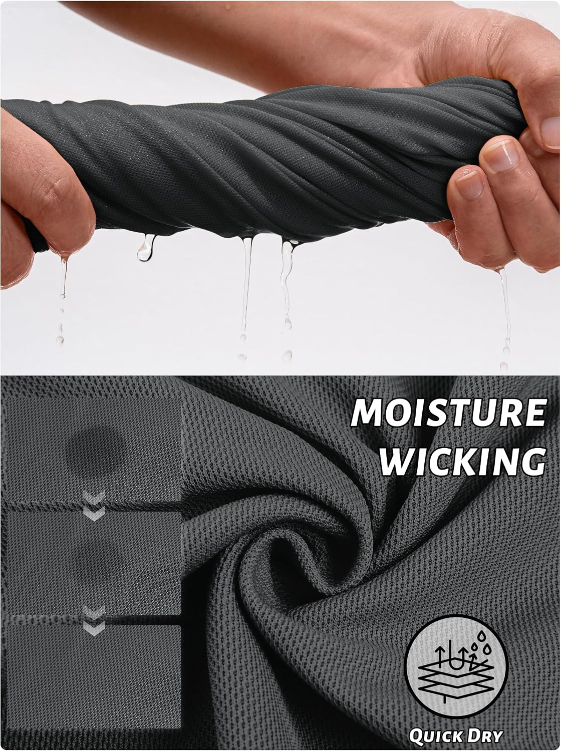 Detalle de TACVASEN Men's Breathable Quick Dry Golf Polo Shirt