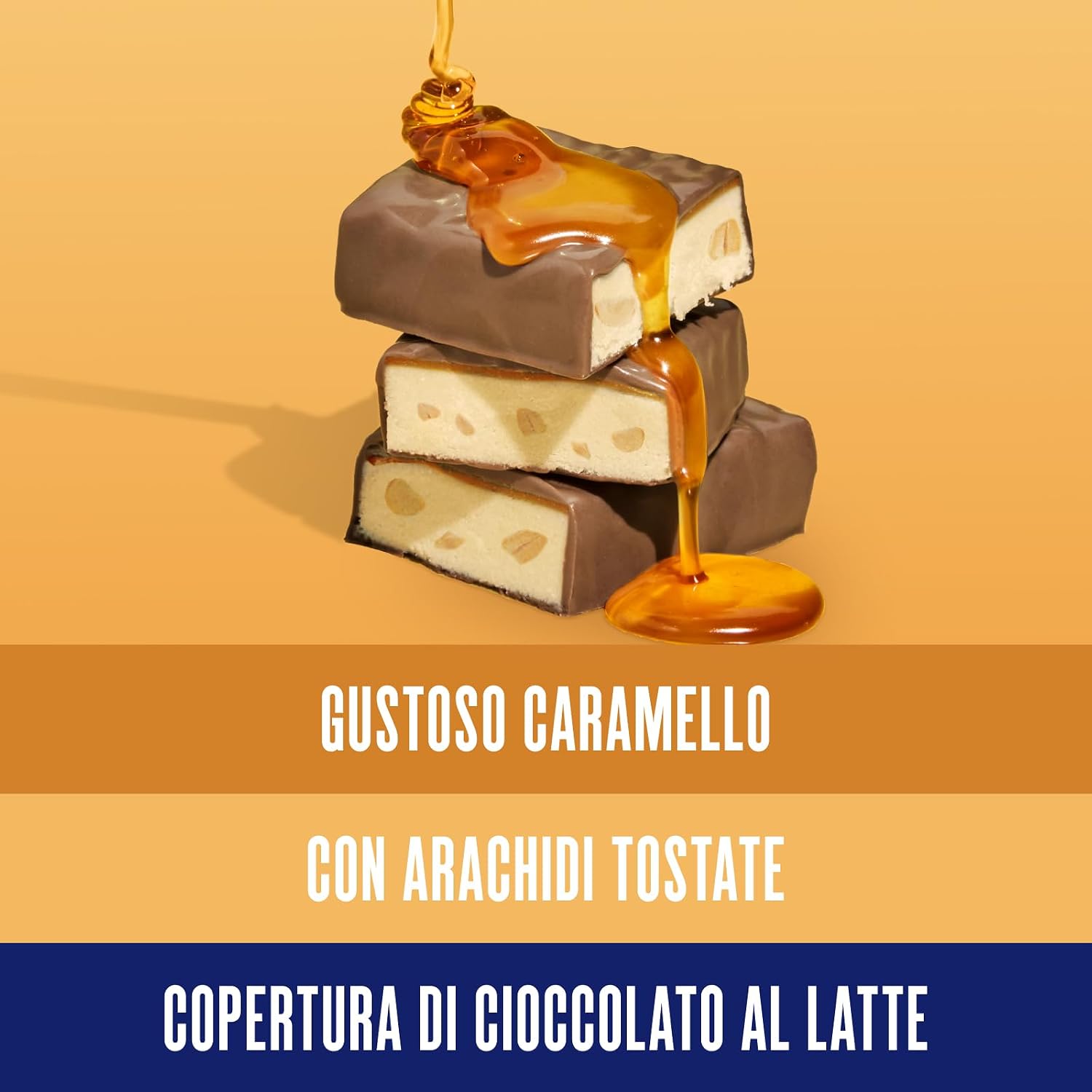 Detalle de Enervit Protein Snack con Arachidi e Caramello – Barrette proteiche 8x31 g, senza glutine