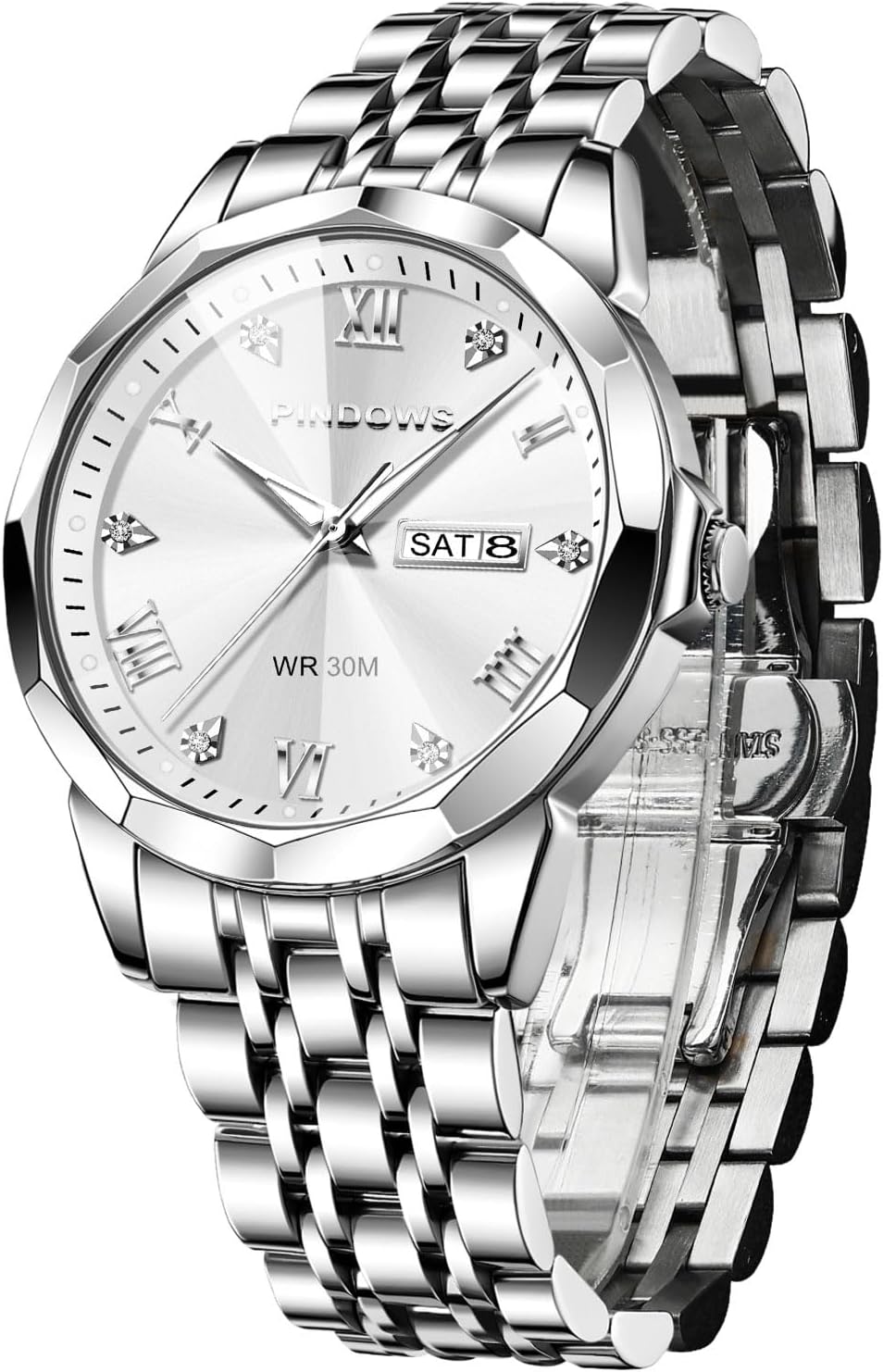 Detalle de PINDOWS Luxusuhren Herren Quarz-Chronograph
