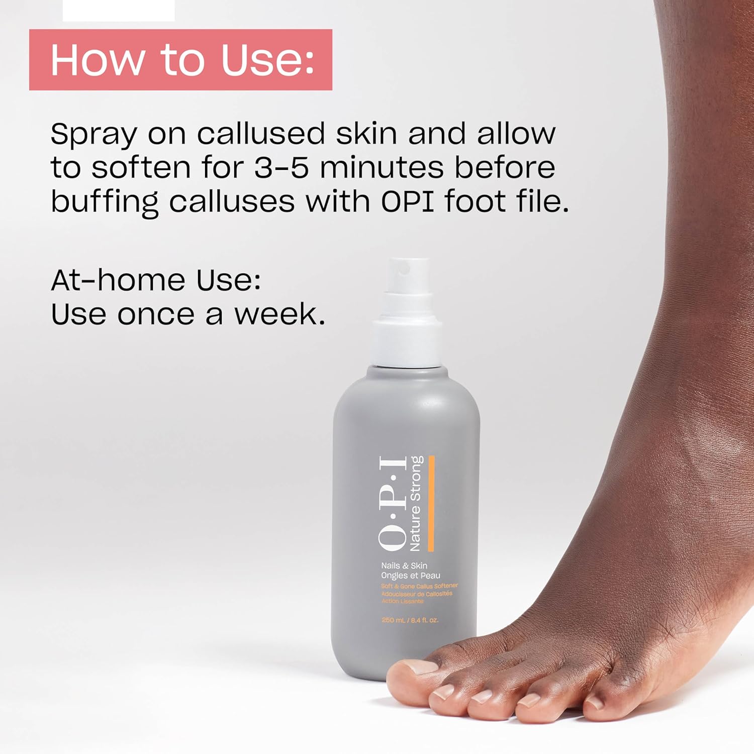 Thumbnail 5 de OPI Nature Strong Soft & Gone Callus Softene – Crème anti-callosités pour talons crevassés et pieds secs, 250 ml