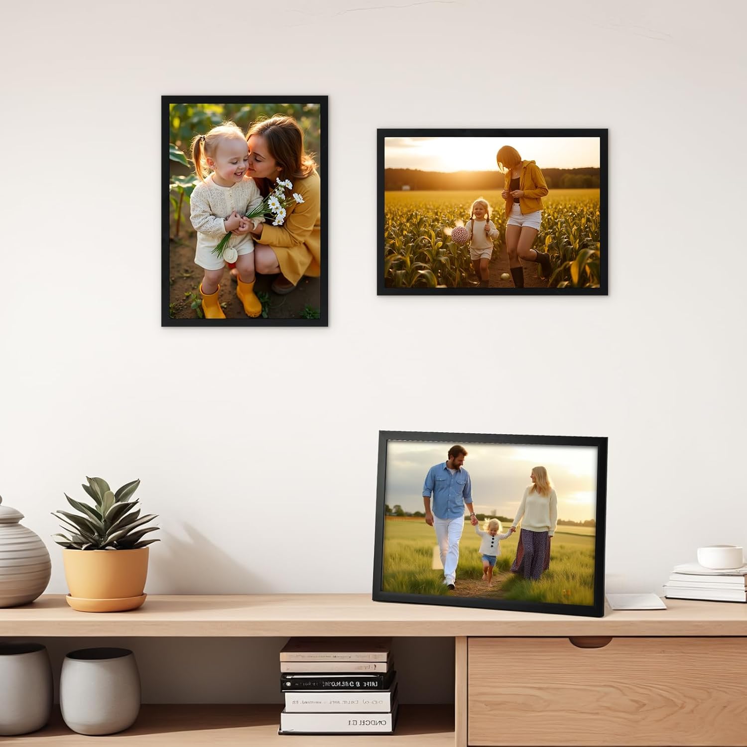Detalle de Hoikwo Black A4 Photo Frame Pack of 3