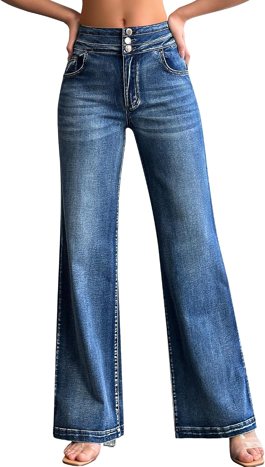 Detalle de roswear Wide Leg Jeans High Waisted