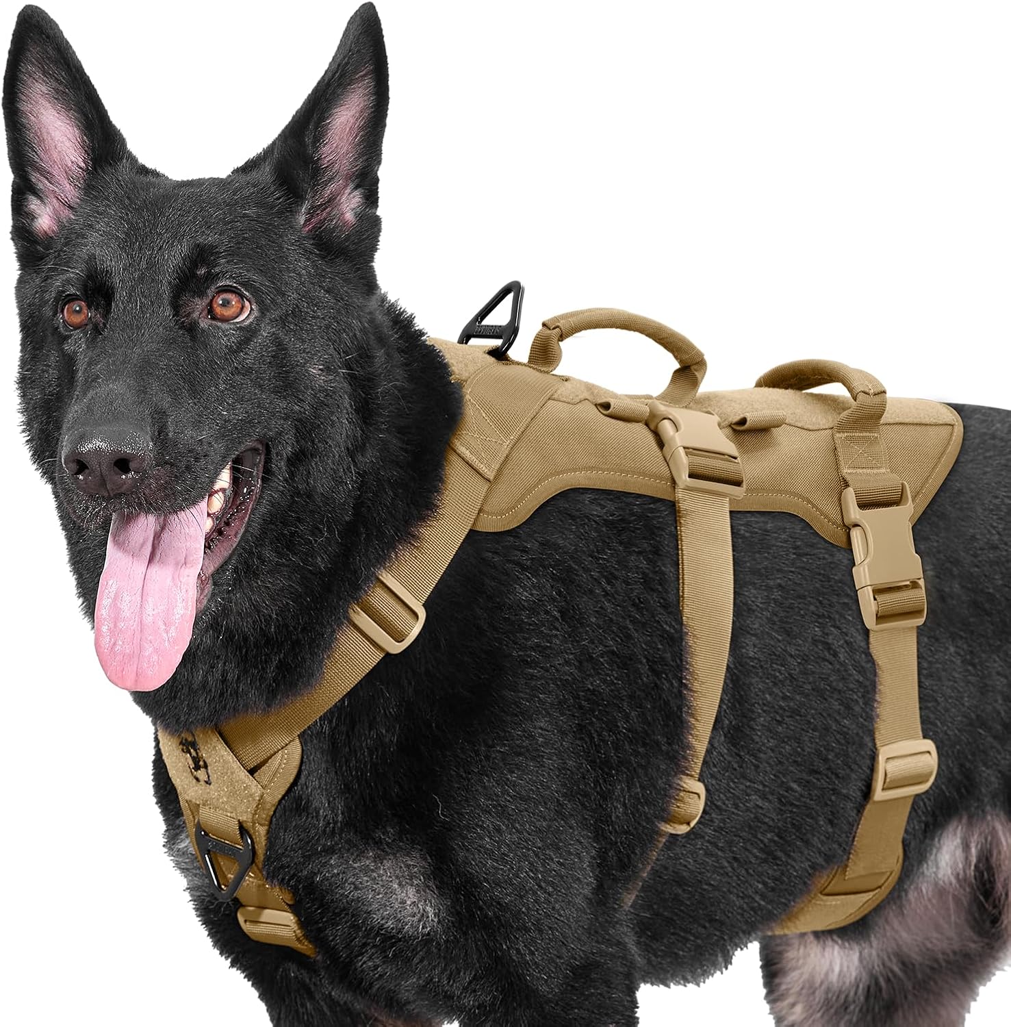 OneTigris Harnais pour chien T-Bone : harnais tactique 2 poignées, ajustable et résistant