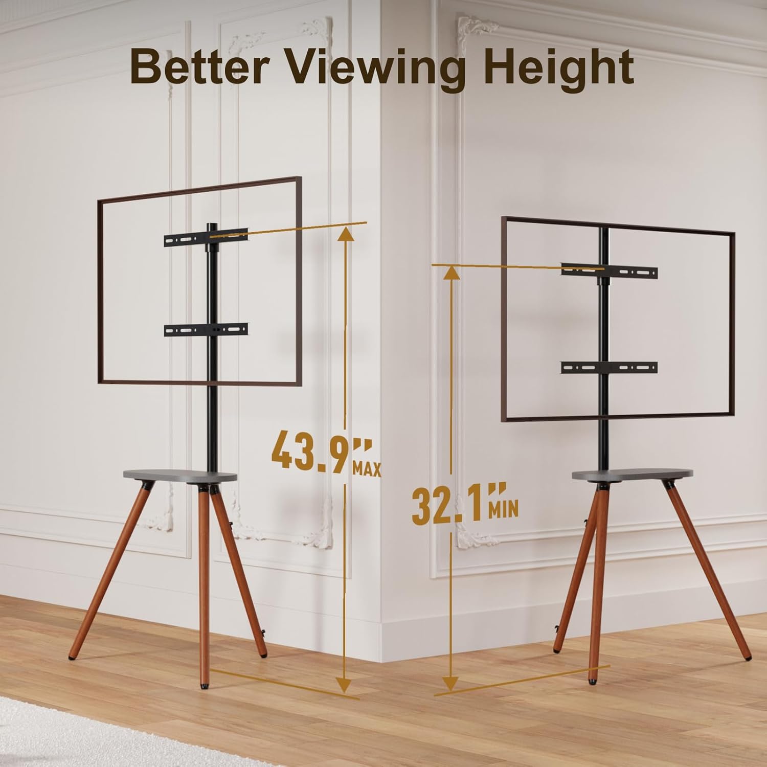 Detalle de ECOTINY Tripod Easel TV Stand 65in