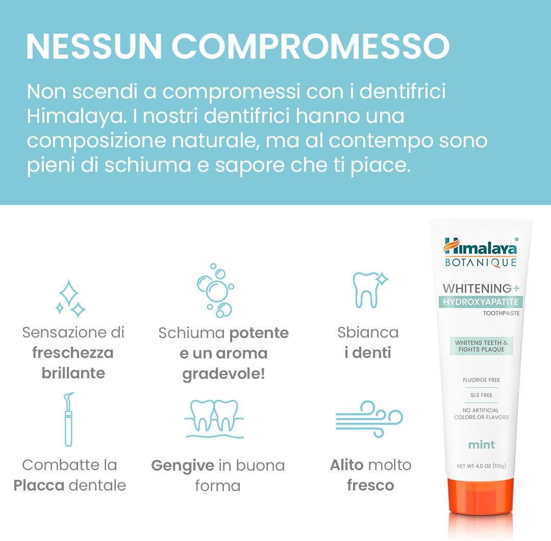 Detalle de Himalaya Botanique Dentifricio sbiancante all'idrossiapatite 113g